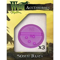 Purple 50mm Translucent Bases - 3 Pack