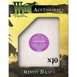 Purple 30mm Translucent Bases - 10 Pack