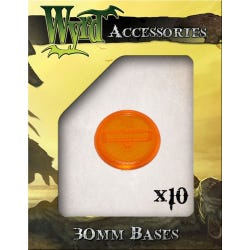 Orange 30mm Translucent Bases - 10 Pack