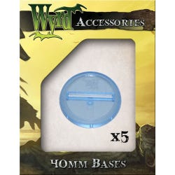 Blue 40mm Translucent Bases - 5 Pack