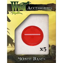 Red 40mm Translucent Bases - 5 Pack