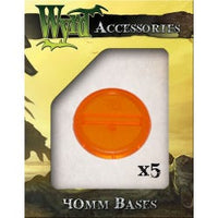 Orange 40mm Translucent Bases - 5 Pack