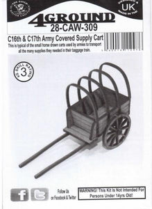 C16th & C17th Army Covered Supply Cart 28mm