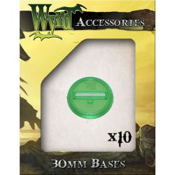 Green 30mm Translucent Bases - 10 Pack