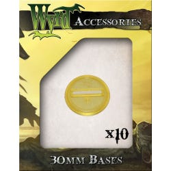 Gold 30mm Translucent Bases - 10 Pack