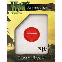 Red 30mm Translucent Bases - 10 Pack