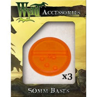 Orange 50mm Translucent Bases - 3 Pack